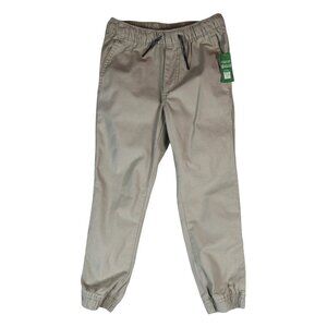 NWT GAP Kids Tan Jogger Pants Size S (6-7) 98% Cotton 2% Spandex Elastic Waist